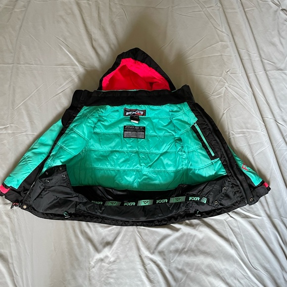 FXR Jacket, Kids size 10, Teal/Pink/Black - Picture 2 of 6